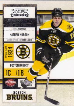 #62 Nathan Horton - Boston Bruins - 2010-11 Playoff Contenders Hockey