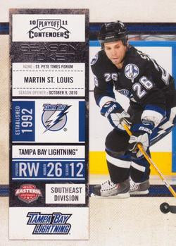 #77 Martin St. Louis - Tampa Bay Lightning - 2010-11 Playoff Contenders Hockey