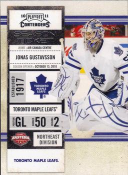 #78 Jonas Gustavsson - Toronto Maple Leafs - 2010-11 Playoff Contenders Hockey
