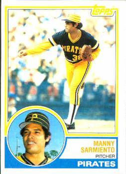 #566 Manny Sarmiento - Pittsburgh Pirates - 1983 Topps Baseball