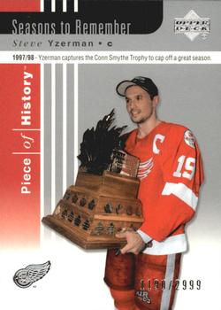 #95 Steve Yzerman - Detroit Red Wings - 2002-03 Upper Deck Piece of History Hockey