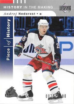 #126 Andrej Nedorost - Columbus Blue Jackets - 2002-03 Upper Deck Piece of History Hockey