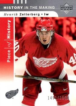 #128 Henrik Zetterberg - Detroit Red Wings - 2002-03 Upper Deck Piece of History Hockey