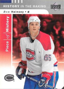 #136 Ron Hainsey - Montreal Canadiens - 2002-03 Upper Deck Piece of History Hockey