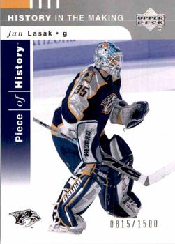 #138 Jan Lasak - Nashville Predators - 2002-03 Upper Deck Piece of History Hockey