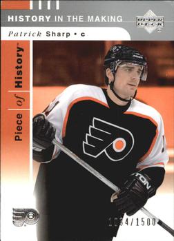 #143 Patrick Sharp - Philadelphia Flyers - 2002-03 Upper Deck Piece of History Hockey