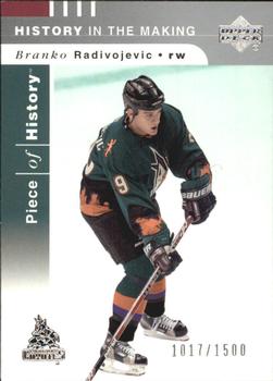 #145 Branko Radivojevic - Phoenix Coyotes - 2002-03 Upper Deck Piece of History Hockey