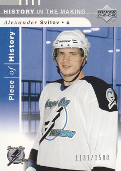 #147 Alexander Svitov - Tampa Bay Lightning - 2002-03 Upper Deck Piece of History Hockey
