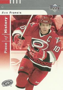 #13 Ron Francis - Carolina Hurricanes - 2002-03 Upper Deck Piece of History Hockey