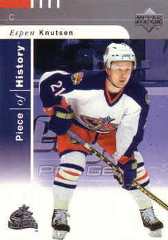 #21 Espen Knutsen - Columbus Blue Jackets - 2002-03 Upper Deck Piece of History Hockey