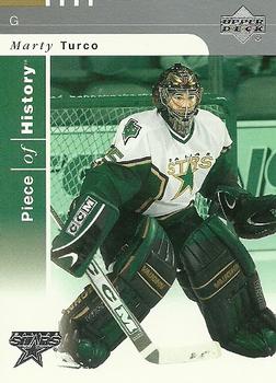 #30 Marty Turco - Dallas Stars - 2002-03 Upper Deck Piece of History Hockey