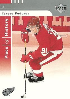 #33 Sergei Fedorov - Detroit Red Wings - 2002-03 Upper Deck Piece of History Hockey