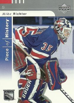 #59 Mike Richter - New York Rangers - 2002-03 Upper Deck Piece of History Hockey