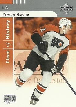 #66 Simon Gagne - Philadelphia Flyers - 2002-03 Upper Deck Piece of History Hockey
