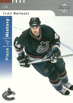 #85 Todd Bertuzzi - Vancouver Canucks - 2002-03 Upper Deck Piece of History Hockey