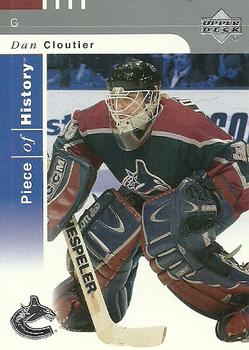 #86 Dan Cloutier - Vancouver Canucks - 2002-03 Upper Deck Piece of History Hockey
