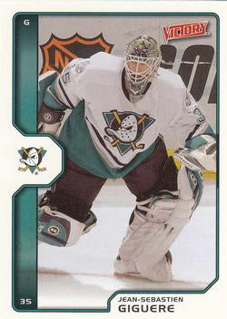 #4 Jean-Sebastien Giguere - Anaheim Mighty Ducks - 2002-03 Upper Deck Victory Hockey