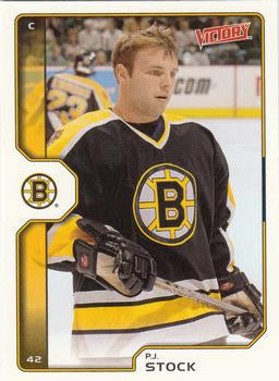 #17 P.J. Stock - Boston Bruins - 2002-03 Upper Deck Victory Hockey