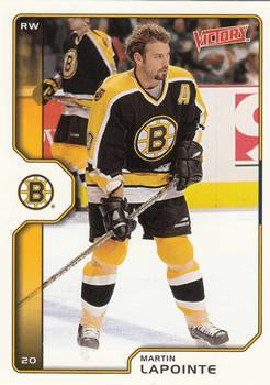 #21 Martin Lapointe - Boston Bruins - 2002-03 Upper Deck Victory Hockey