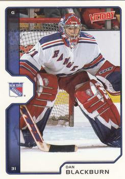 #144 Dan Blackburn - New York Rangers - 2002-03 Upper Deck Victory Hockey