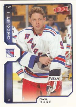 #220 Pavel Bure - New York Rangers - 2002-03 Upper Deck Victory Hockey
