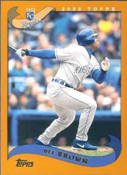 #568 Dee Brown - Kansas City Royals - 2002 Topps Baseball
