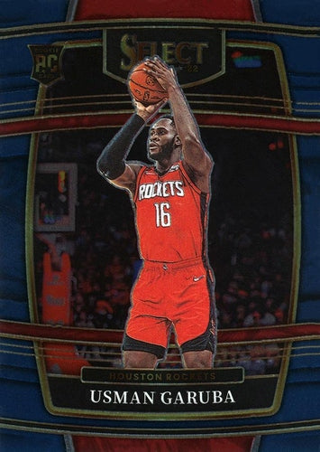#56 Usman Garuba - Houston Rockets - 2021-22 Panini Select - Blue Basketball