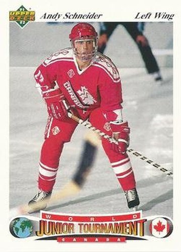 #56 Andy Schneider - Canada - 1991-92 Upper Deck Czech World Juniors Hockey