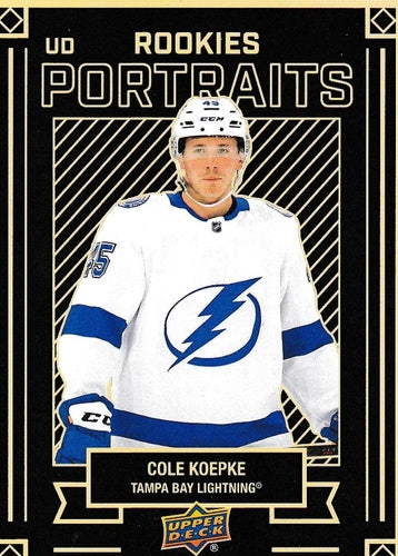 #P-56 Cole Koepke - Tampa Bay Lightning - 2022-23 Upper Deck - UD Portraits Hockey