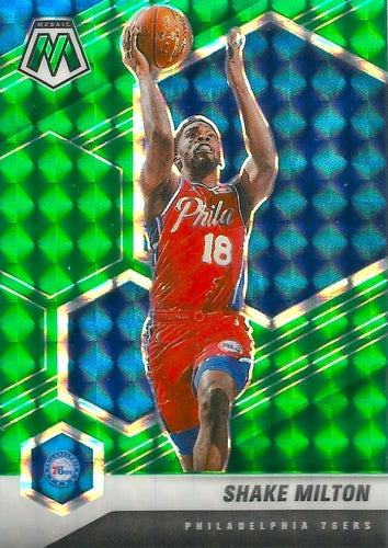 #56 Shake Milton - Philadelphia 76ers - 2020-21 Panini Mosaic - Mosaic Green Basketball