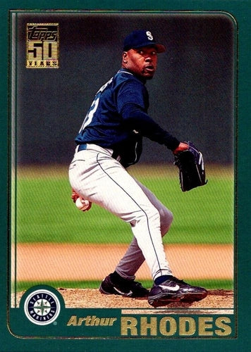 #56 Arthur Rhodes - Seattle Mariners - 2001 Topps Baseball