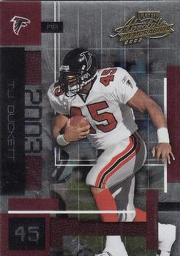 #56 T.J. Duckett - Atlanta Falcons - 2003 Playoff Absolute Memorabilia Football
