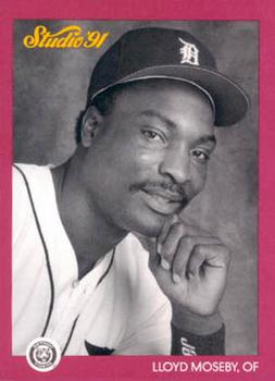 #56 Lloyd Moseby - Detroit Tigers - 1991 Studio Baseball