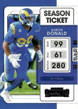 #56 Aaron Donald - Los Angeles Rams - 2021 Panini Contenders Football