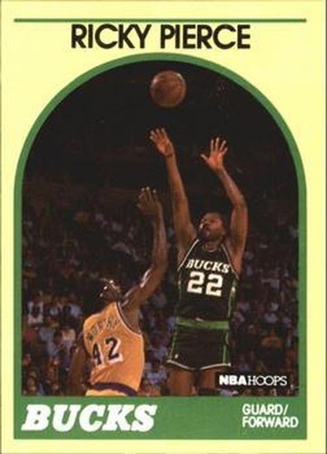 #56 Ricky Pierce - Milwaukee Bucks - 1989-90 Hoops Superstars Basketball