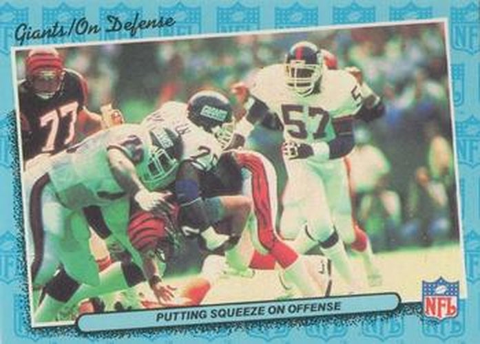 #56 Putting Squeeze on Offense Defense - New York Giants - 1986 Fleer Team Action Football