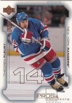 #56 Theoren Fleury - New York Rangers - 2000-01 Upper Deck Pros & Prospects Hockey