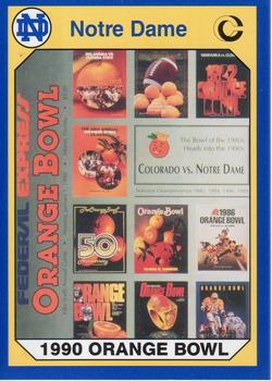 #56 1990 Orange Bowl - Notre Dame Fighting Irish - 1990 Collegiate Collection Notre Dame Football