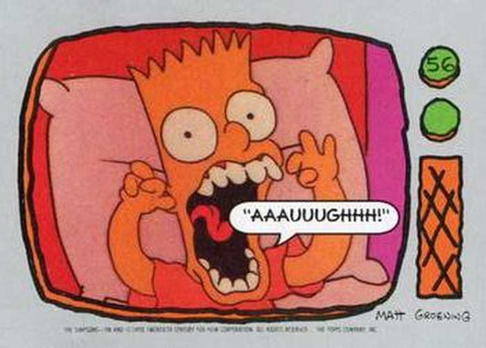 #56 Aaauuughhh! - 1990 Topps The Simpsons