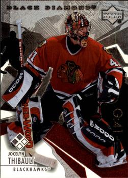 #105 Jocelyn Thibault - Chicago Blackhawks - 2003-04 Upper Deck Black Diamond Hockey
