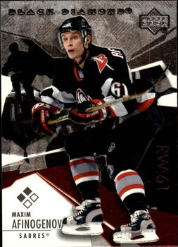 #115 Maxim Afinogenov - Buffalo Sabres - 2003-04 Upper Deck Black Diamond Hockey