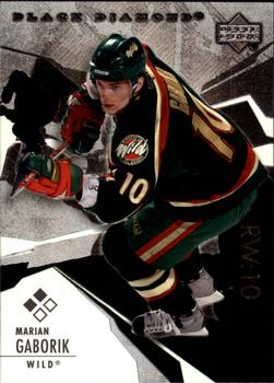 #122 Marian Gaborik - Minnesota Wild - 2003-04 Upper Deck Black Diamond Hockey