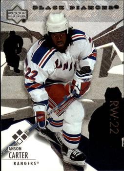 #129 Anson Carter - New York Rangers - 2003-04 Upper Deck Black Diamond Hockey