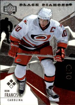 #139 Ron Francis - Carolina Hurricanes - 2003-04 Upper Deck Black Diamond Hockey