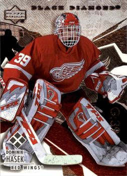 #180 Dominik Hasek - Detroit Red Wings - 2003-04 Upper Deck Black Diamond Hockey