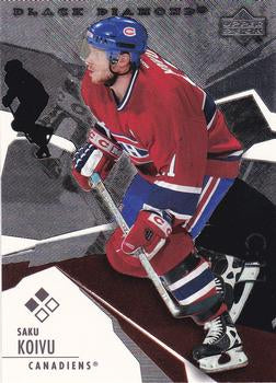 #91 Saku Koivu - Montreal Canadiens - 2003-04 Upper Deck Black Diamond Hockey
