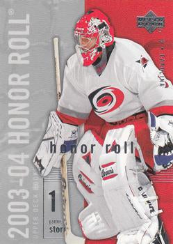 #12 Jamie Storr - Carolina Hurricanes - 2003-04 Upper Deck Honor Roll Hockey