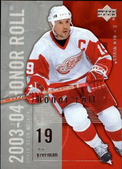 #29 Steve Yzerman - Detroit Red Wings - 2003-04 Upper Deck Honor Roll Hockey