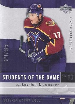#94 Ilya Kovalchuk - Atlanta Thrashers - 2003-04 Upper Deck Honor Roll Hockey