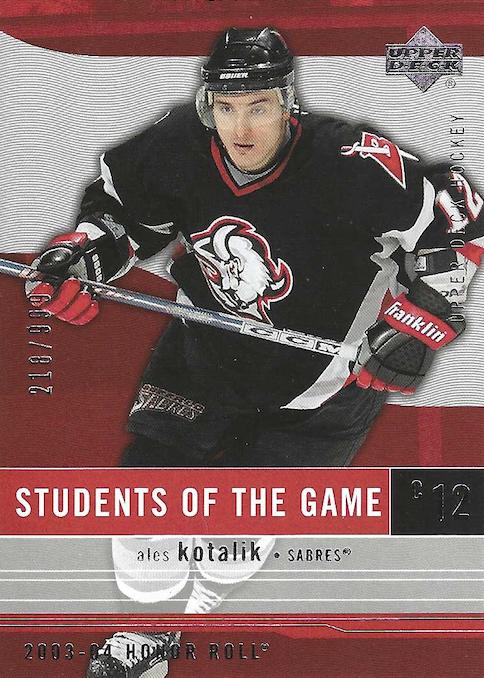 #103 Ales Kotalik - Buffalo Sabres - 2003-04 Upper Deck Honor Roll Hockey